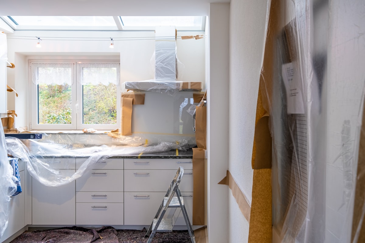 Kitchen renovation project in progress